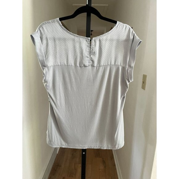 EUC The Limited Women's Polka Dot Short Sleeve Blouse - Picture 2 of 3